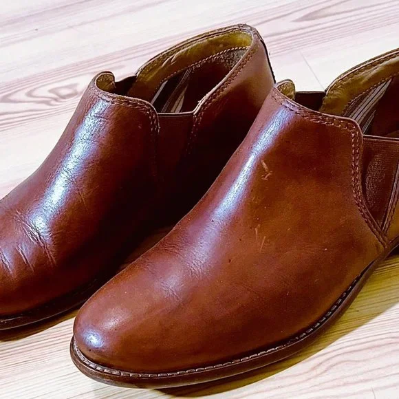 L.L. Bean womens Westport Brown Leather Slip-On Shoes L.L. Bean LL Bean Westport Women main image 3